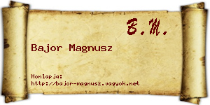 Bajor Magnusz névjegykártya